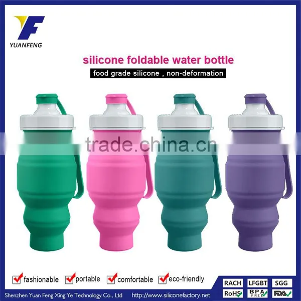 CE / EU,CIQ,FDA,SGS Certification Collapsible Silicone Water Bottles photo-2