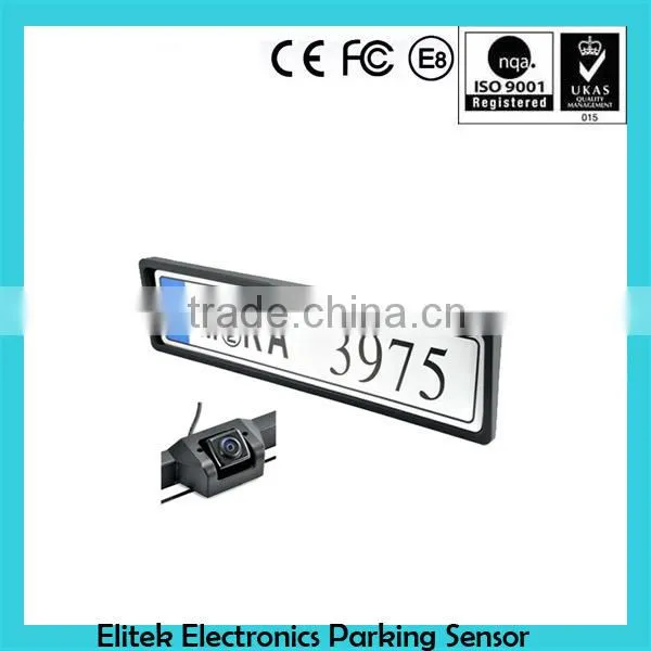 European Car License Plate Frame Rearview Camera With Parking Sensor photo-3