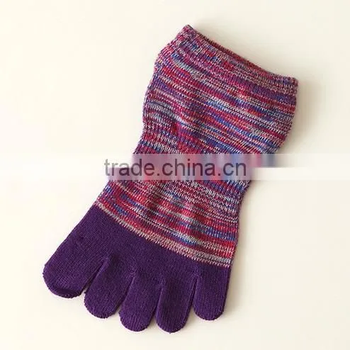 Japanese OEM Custom Design High Quality Spring Summer 100% Cotton Knitted Womens Non-Slip Toe Socks photo-5