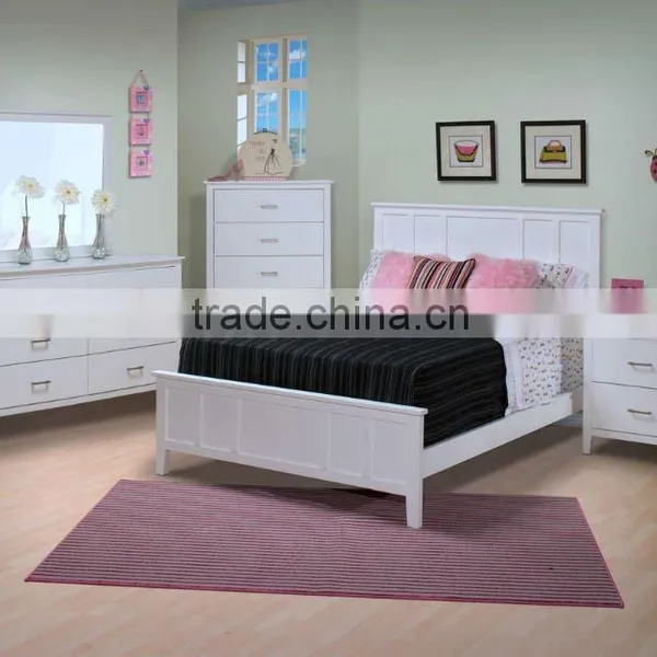 Santa Barbara Panel White Bed, Panel Head White Bed, Panel Headboard White Bed,