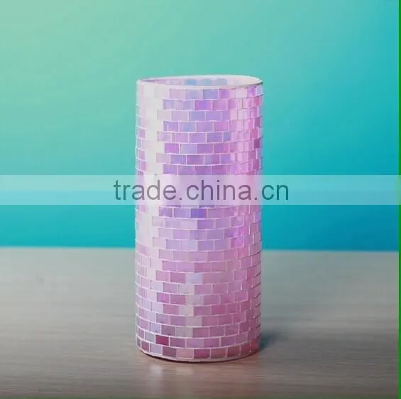 Glass Mosaic Decorative Vase, Mirrored Mosaic Vase With Decoration photo-3