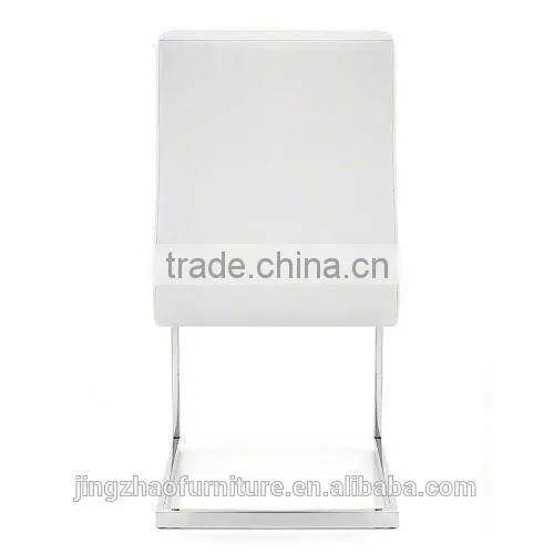 Modern White Dining Chair With Leg Stainless Steel photo-3