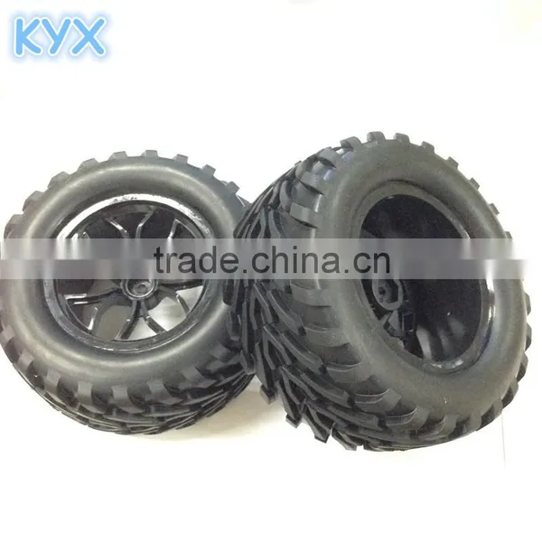 Car Tyres Toys Wheel Complete (2) Sets Size 130x65mm for Car 1/10 photo-3