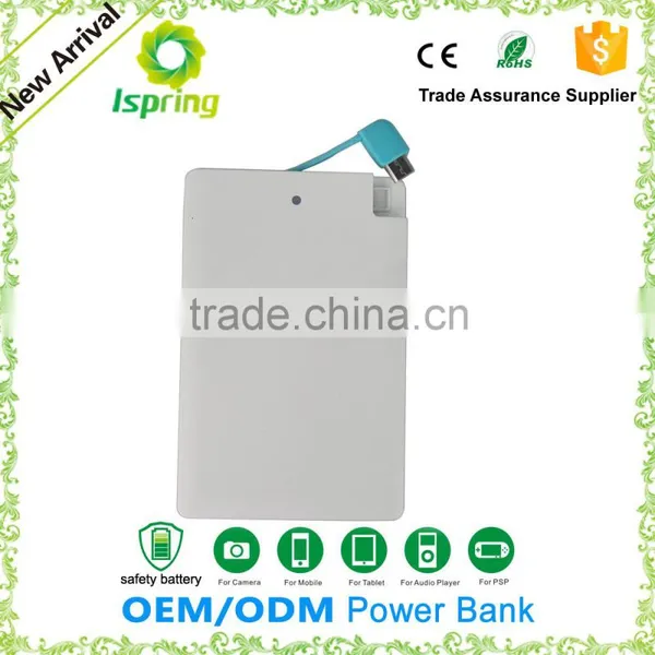 2016 Newest Ultra Slim Power Bank,Credit Card Power Bank 2500mah for Smartphone photo-2