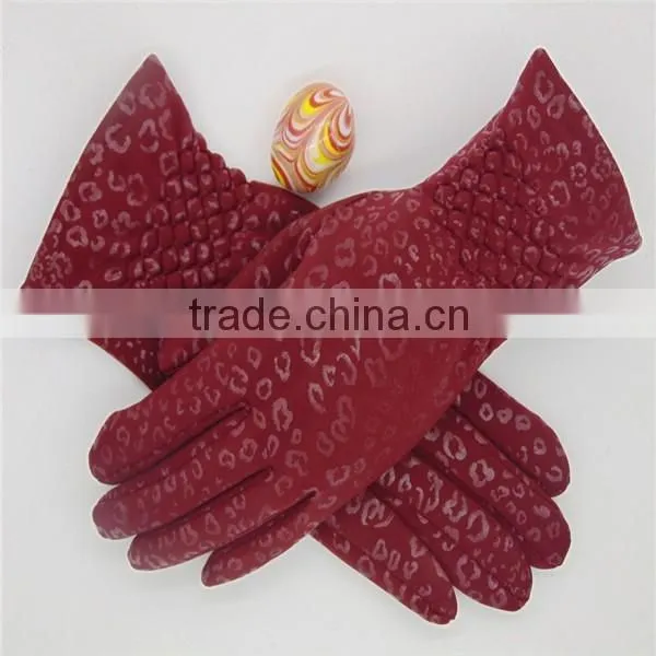 Outdoor Red Blue Printing Elastic Fabric Golves photo-6