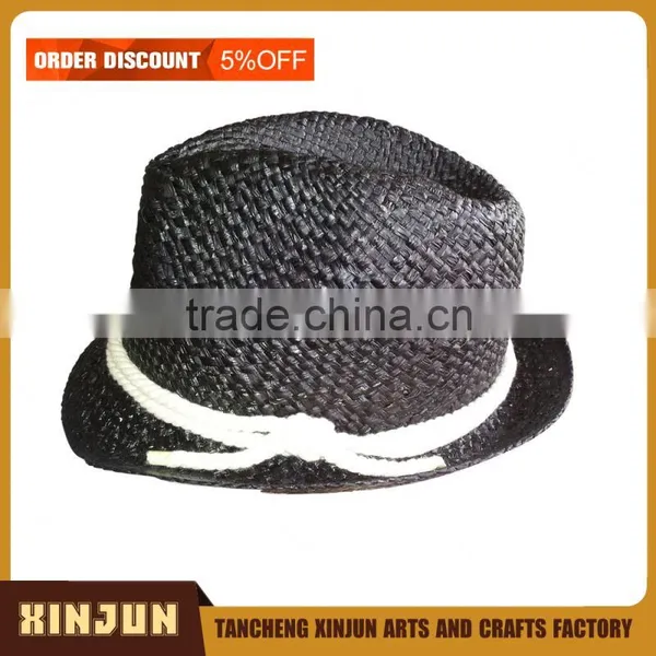 WATERPROOF NAVY PANAMA STRAW HAT photo-3
