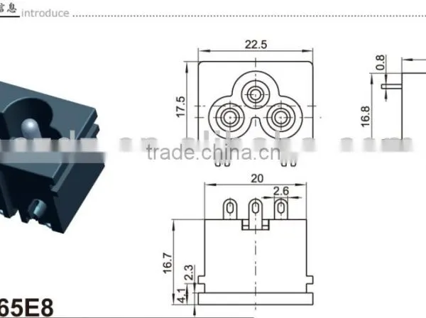 Power Outlet Socket,Female DC Adapter Connecotr for the Security Products photo-3