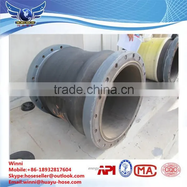 China Manufacturer Flexible Large Diameter Rubber Suction Hose / Flexible Hose With Flange End photo-3