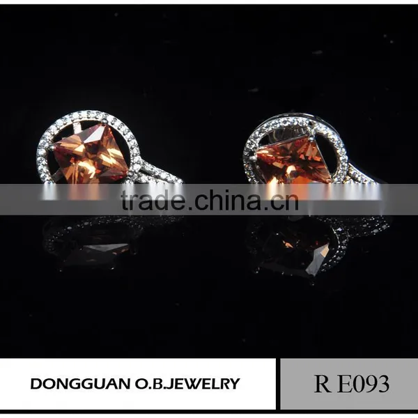 925 Silver Rhodium Plated Blue Zirconia Stud Earrings for Woman photo-6