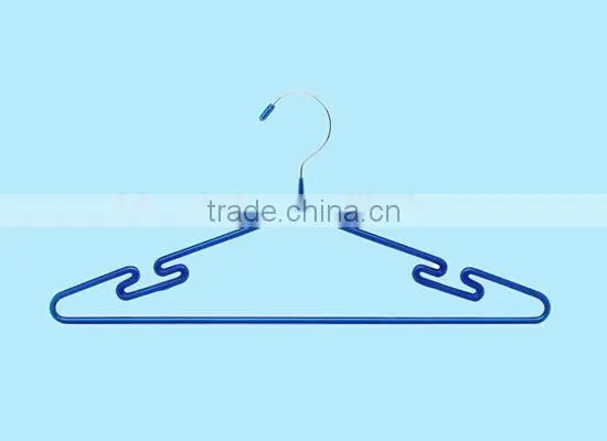 Blue Finished Non-Slip PVC Coated Cloth Hanger photo-3