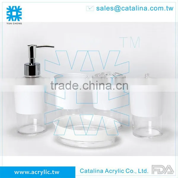 Tooth Brush, Set or Separate of Tumbler Cotton Jar Lotion Dispenser Soap Dish Acrylic Bathroom Accessory photo-6