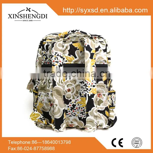 RE007 China Supplier Wholesale Best Selling Cotton Girl's Quilted School Backpack photo-3