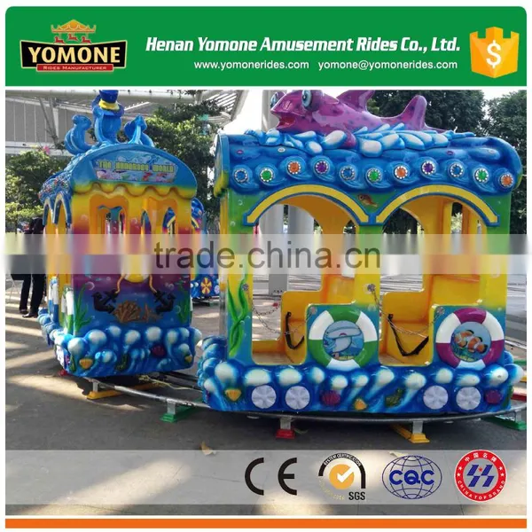 Theme Park Equipment Ocean Track Train, 14 Seats Funfair Track Train Rides for Sale photo-4