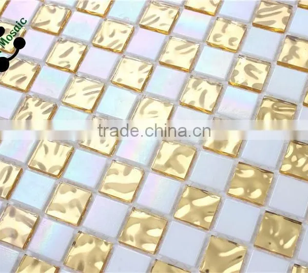 SMG06 Mosaic Designs Pictures Self Adhesive Mosaic Gold Glass Mosaic photo-2