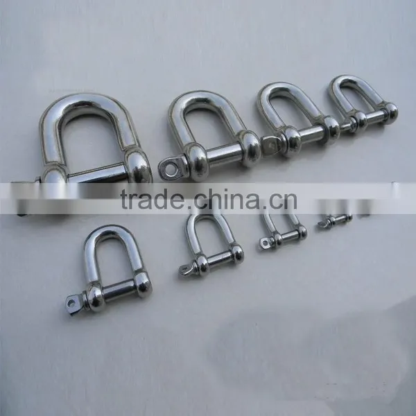 Polishing Stainless Steel Wire Rope D Type Shackle With Pin photo-2