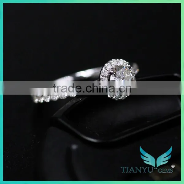High Jewellery Wedding Rings 14K 15K PT925 Setting 1ct Forever Brilliant Moissanite Vvs Diamond With Strong Fire photo-2