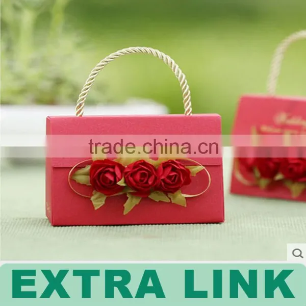Good Quality Wedding 300g Art Card Paper Box Packaging for Candy With Handle photo-5