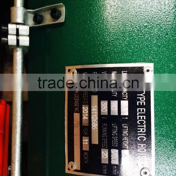Single Speed Mini Wire Rope Electric Hoist 1ton photo-3