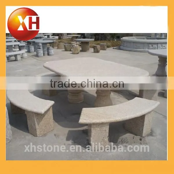 Garden Marble Top Wood Dining Table for Outdoor Furniture photo-5