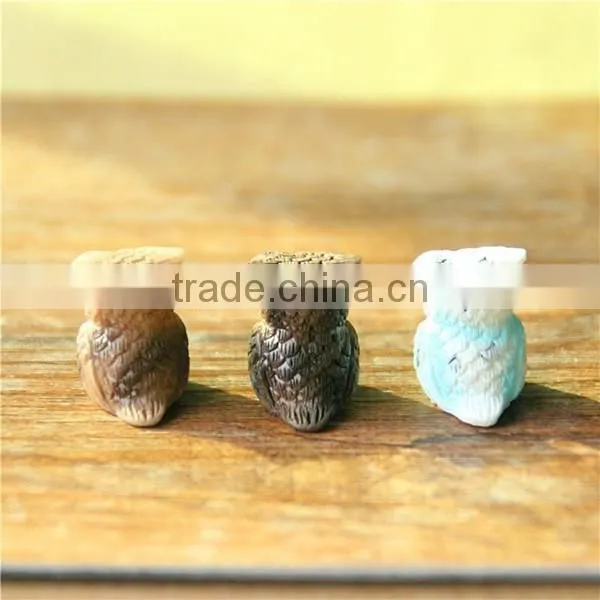 Micro Landscape Accessories Moss Bottle Set Props Mini Resin Owl Ornament Crafts photo-2