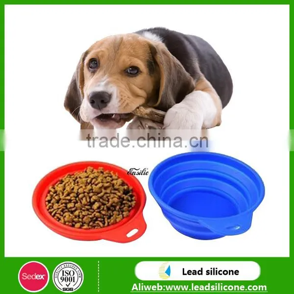 Non-stick Silicone Folding Pet Bowl / Outdoor And Home Use Collapsible Silicone Pet Bowl For Feeding photo-4