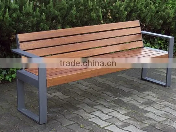 Modern Outdoor Furniture,Wooden Long Bench In Park photo-5