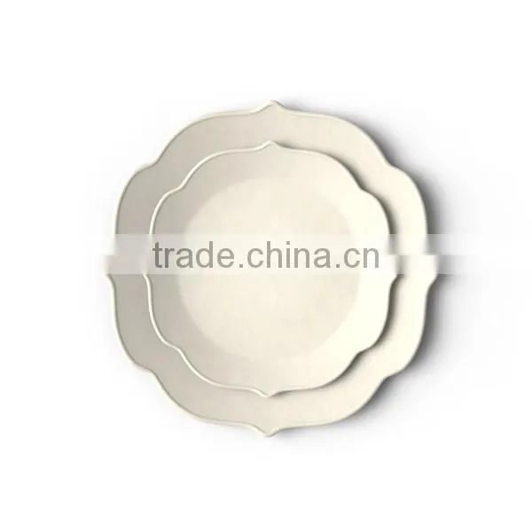 Lace Edge Shape Beton Storage Colored Plastic Serving Trays Fruit Tray Serving Cement Tray photo-2