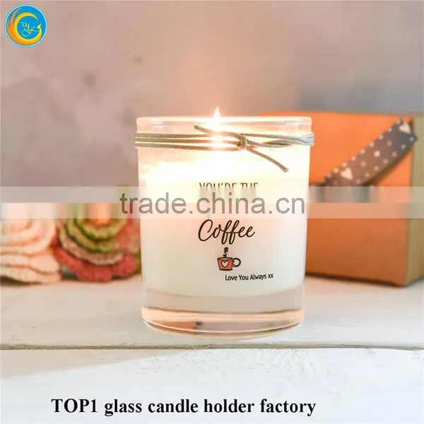 Luxury Candles on Sale Sprayed White or Black Glass Candle Jar Printed With Gold Logo With Great Price photo-5