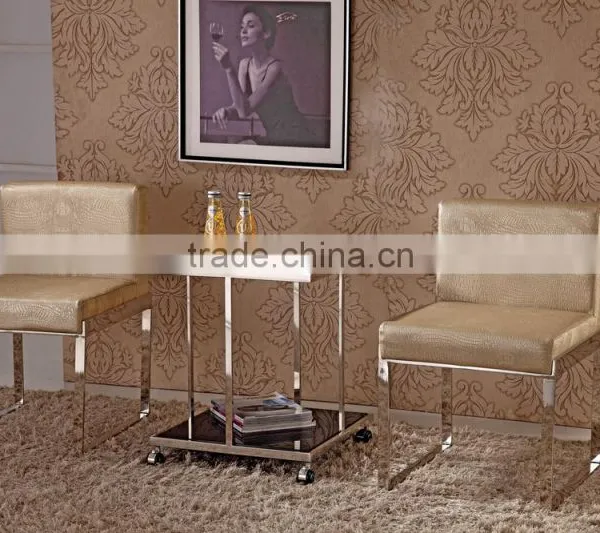 B8020 Cheap pu Cushion Stainless Steel Cafe Dining Chair photo-3