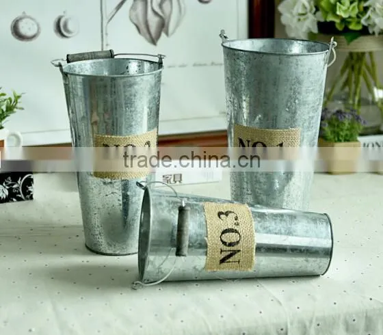 Newest Design Tin Flower Pot Tin Pots Galvanized Plant Pot Tin Planters Wholesale For Garden Decoration And Home Decor photo-2