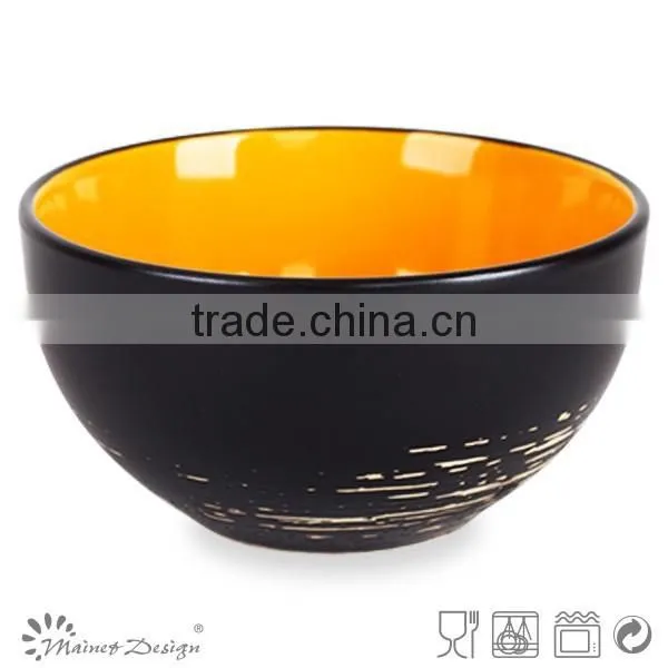 2015 New Design Ceramic Stoneware Silk Screen Printing Bowl Antique Style photo-4