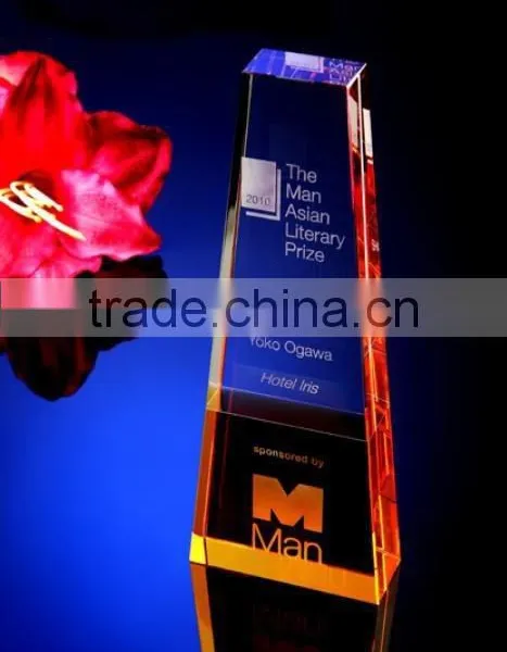 Jingyage Factory Directly Sell Unique Blue Crystal Trophy Plaque Souvenir Crystal Trophy Award Gift photo-2