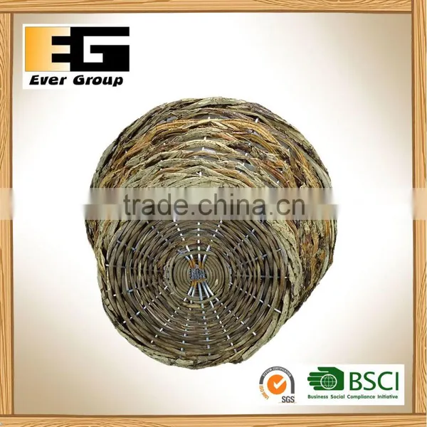 Round Woven Rattan Garden Basket for Planting Decoration Storage photo-6