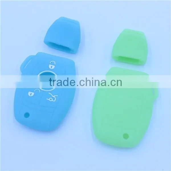 New Arrival 3 Button Silicone Car Key Shells for Mercedes-ben Key With Chains photo-3