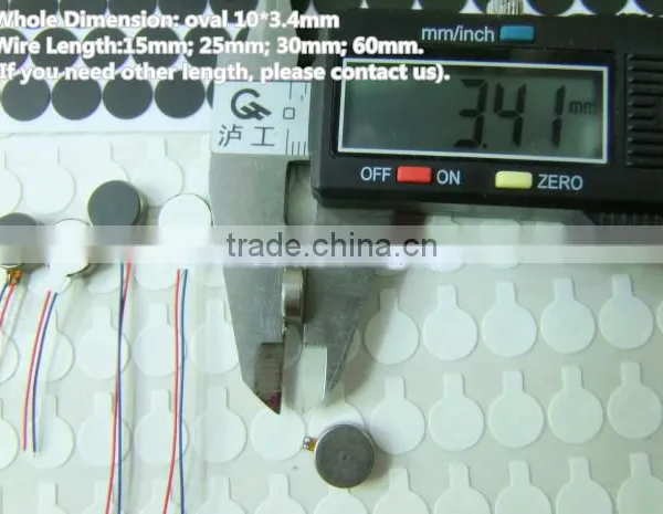 Kind Shooting Round Flat 10 * 3.4MM Phone Vibrator c 15MM 25MM 30MM 60mmwires In Stock~ photo-2