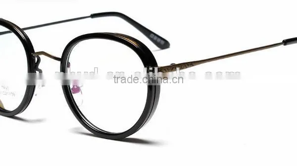 New 2016 Metal Leg Frames Fashionable Retro Glass Frame Flat Lens Can Match Myopia Glasses photo-4