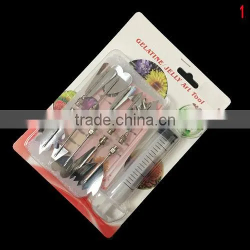 10Pcs/set 3D Gracilaria Needles Gelatin Jelly Art Jello Cake Syringe Decor photo-3