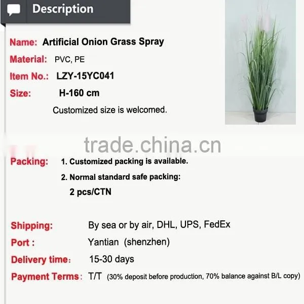 Home Decoration Items Factory Direct Made Green Great Design Artificial Onion Grass photo-2