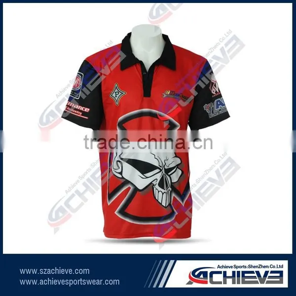 Sport Active Cricket Team Shirts Sublimated Printing Fashion Polo Wear,custom Gym Polo Jerseys Wholesale photo-3