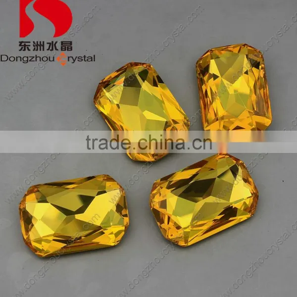 Lead Free Light Peach Colored Loose Fancy Crystal Stone for Wedding Dresses photo-3