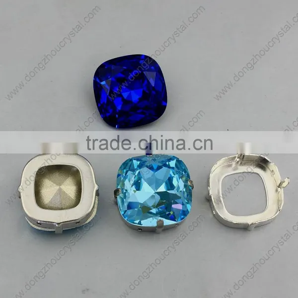 Popular Decorative Square Shaped Stones Crystal Sew on Stones With Claw Setting photo-4