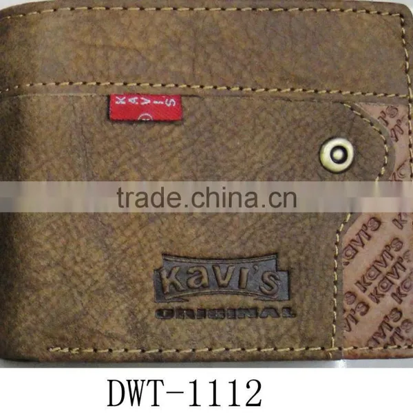 Fashion Direct Factory Hot Designer Brown Button Leather Luxury Purse photo-3
