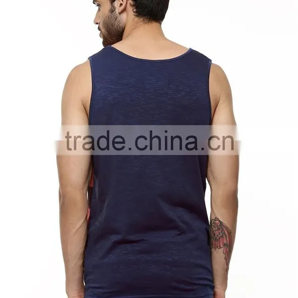 Mens Summer Over Dyed Striped Custom Rash Vest photo-2