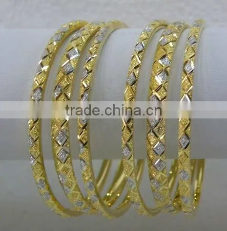 14kt Yellow Color Plated Bangles,Pulseras De Plata Chapado,14 Quilates Chapado En Oro Pulseras,Brazaletes Semanario,