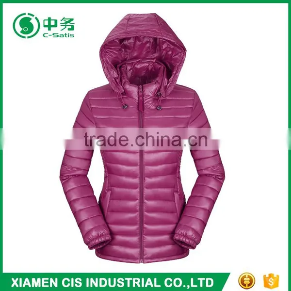 Fashion Style Winter Lightweight Womens Hooded Down Jacket for Sale photo-4