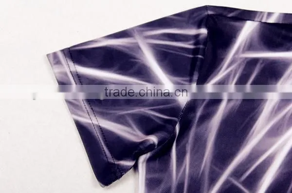 China Clothing Factory OEM T-shirt Polyester Sublimation Print T Shirt photo-3