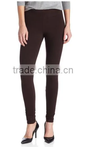 Hot Sales Breathable Spandex Fabric Full-length Pull-on Leggings With Wide Elastic Waistband photo-4