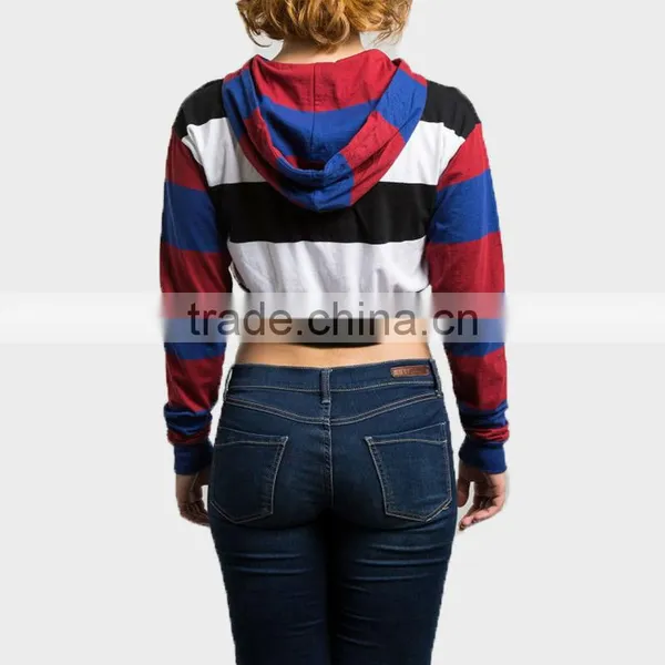 Women Stripe Hoddies Sexy Sportswear photo-2