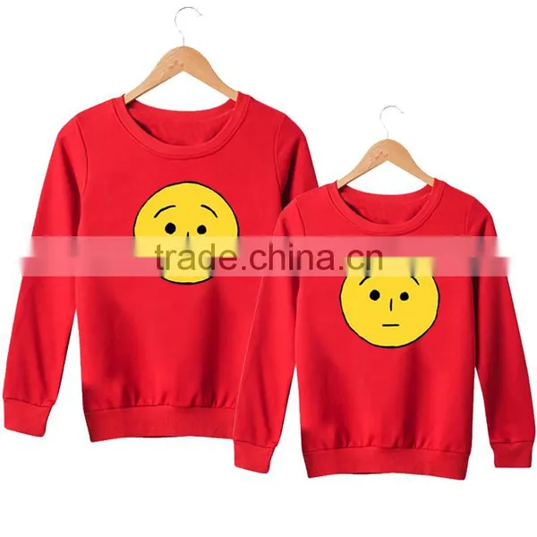 Wholesale Cheap Cotton Polyester Womens Pullover, Custom Lovers Crewneck Screen Print Sweatshirt photo-6