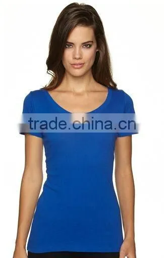 Next Level Apparel Ladies' The Scoop Tee - Made From Pre-shrunk 100% Combed Cotton Jersey and Comes With Your Logo. photo-3